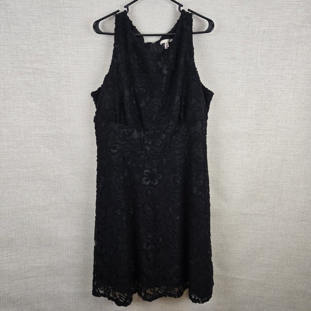 Black Lace Sleeveless Dress 18 Woman